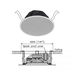 Cấu tạo và kích thước của loa âm trần TOA PC-2360EN