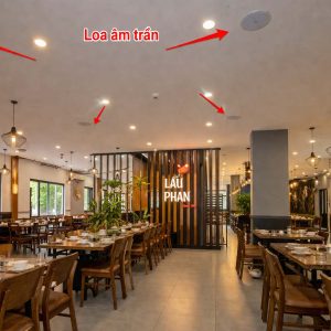 Loa âm trần nghe nhạc nhà hàng